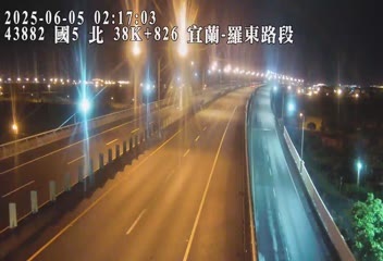 高公局_國道5號_羅東交流道_宜蘭交流道_38K 260台灣宜蘭縣宜蘭市延平路3-5號 即時監視器 路況監視器 即時路況影像